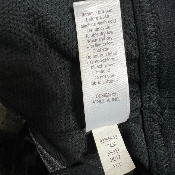 Athleta Transcendence Sports Bra SMALL Gray Black Crisscross Athletic Workout - Picture 8 of 8